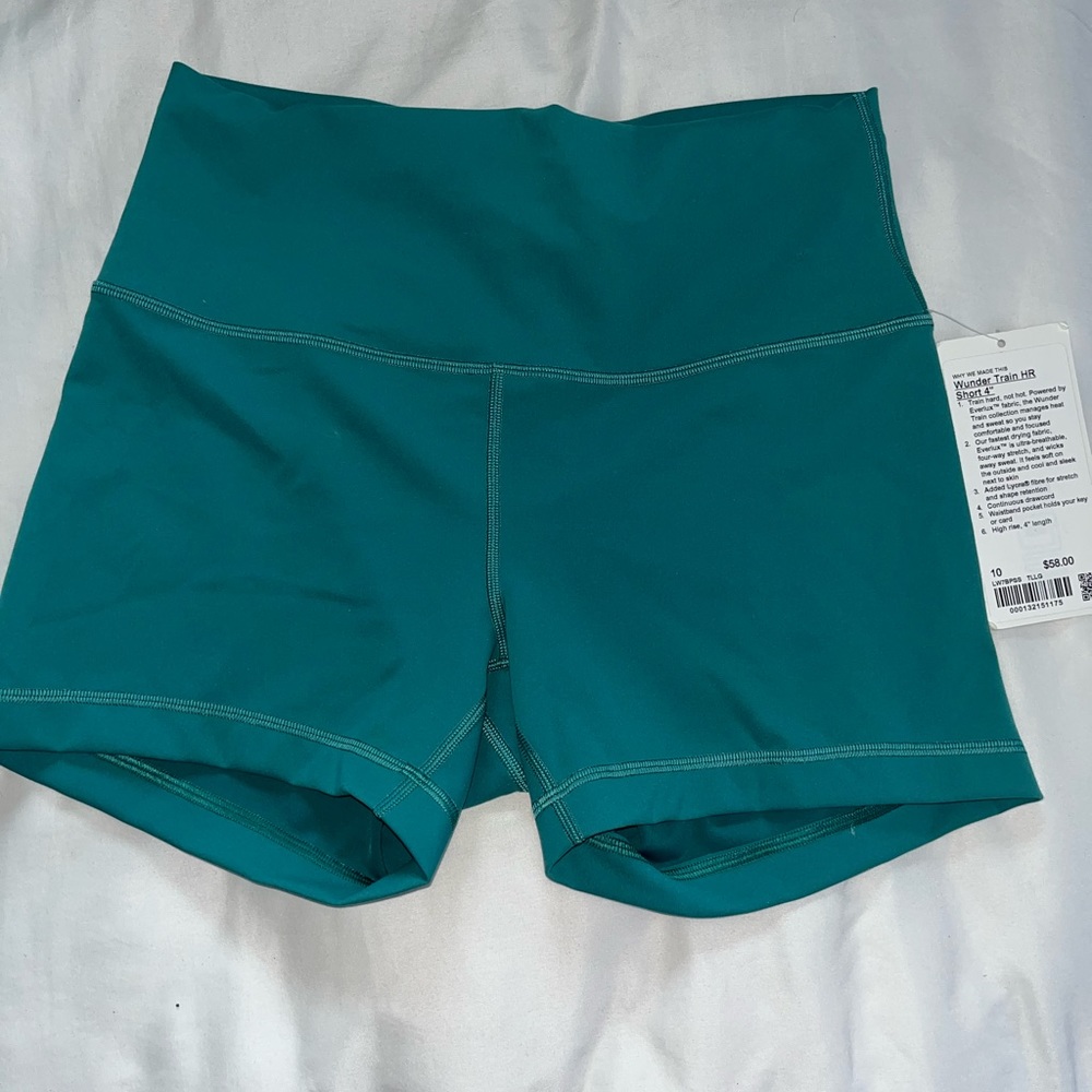 NWT size 10 lululemon wunder under high rise Maldives green